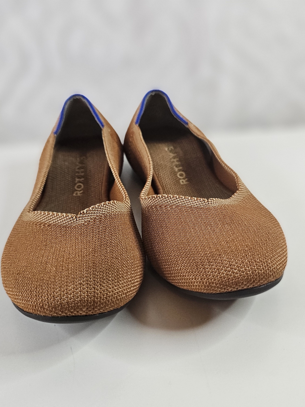 Rothys Women's Tan Knit Pointed Toe Flat